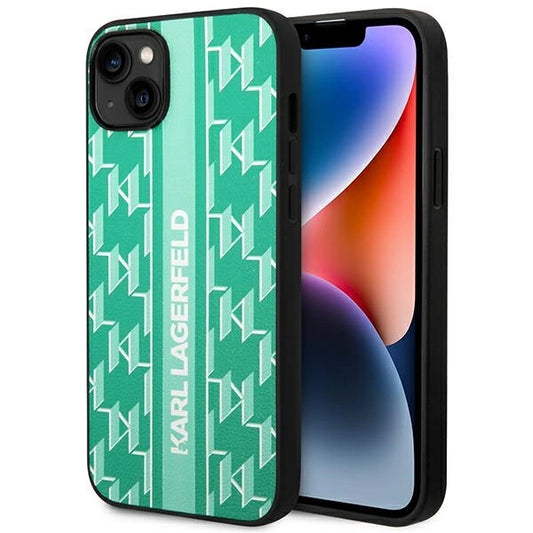 Karl Lagerfeld KLHCP14SPGKLSKN iPhone 14 6.1 "hardcase green / green Monogram Stripe_0