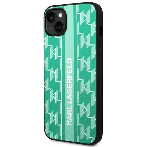 Karl Lagerfeld KLHCP14SPGKLSKN iPhone 14 6.1 "hardcase green / green Monogram Stripe_1