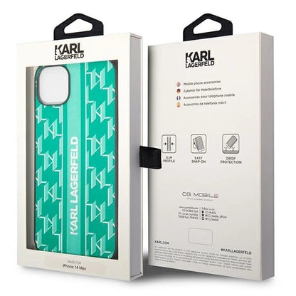 Karl Lagerfeld KLHCP14SPGKLSKN iPhone 14 6.1 "hardcase green / green Monogram Stripe_7