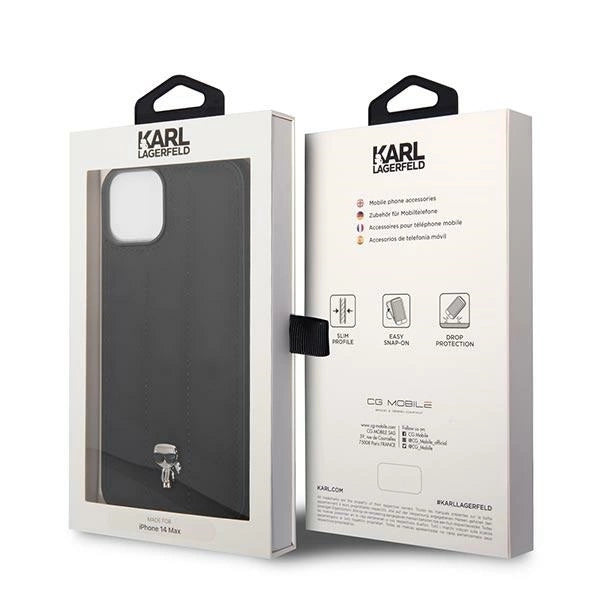 Karl Lagerfeld KLHCP14SPSQPK iPhone 14 6,1" hardcase czarny/black Puffy Ikonik Pin_7