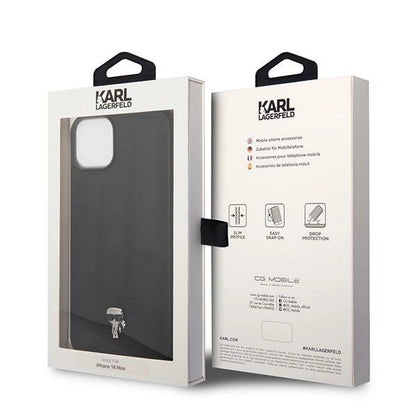 Karl Lagerfeld KLHCP14SPSQPK iPhone 14 6,1" hardcase czarny/black Puffy Ikonik Pin_7