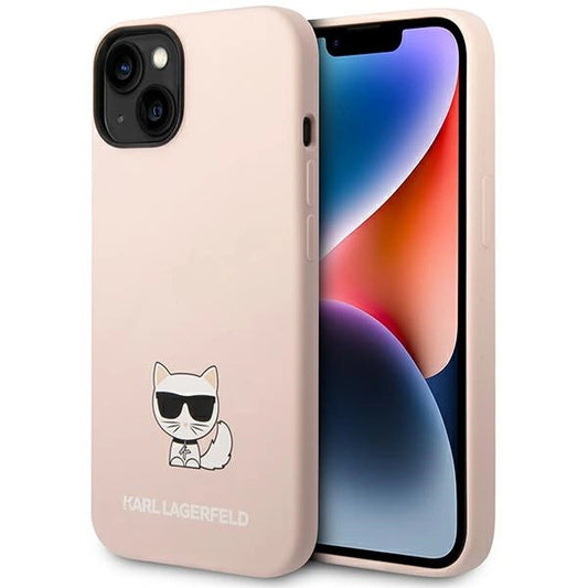 Karl Lagerfeld KLHCP14SSLCTPI iPhone 14 6.1 &quot;hardcase light pink / light pink Silicone Choupette Body_0