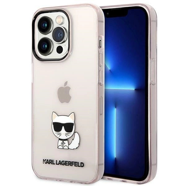 Karl Lagerfeld KLHCP14XCTTRI iPhone 14 Pro Max 6.7 "hardcase pink / pink Transparent Choupette Body_0