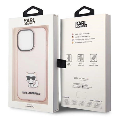 Karl Lagerfeld KLHCP14XCTTRI iPhone 14 Pro Max 6.7 "hardcase pink / pink Transparent Choupette Body_7