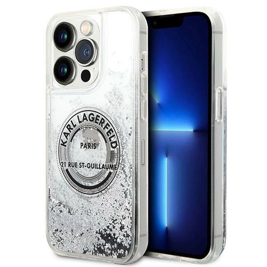 Karl Lagerfeld KLHCP14XLCRSGRS iPhone 14 Pro Max 6.7 "silver / silver hardcase Liquid Glitter RSG_0