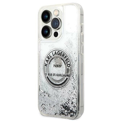 Karl Lagerfeld KLHCP14XLCRSGRS iPhone 14 Pro Max 6.7 "silver / silver hardcase Liquid Glitter RSG_1
