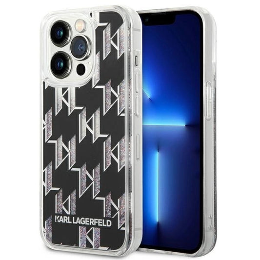 Karl Lagerfeld KLHCP14XLMNMK iPhone 14 Pro Max 6.7 "hardcase black / black Liquid Glitter Monogram_0