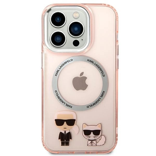 Karl Lagerfeld KLHMP14LHKCP iPhone 14 Pro 6.1" hardcase pink/pink Karl &amp; Choupette Aluminum Magsafe_2
