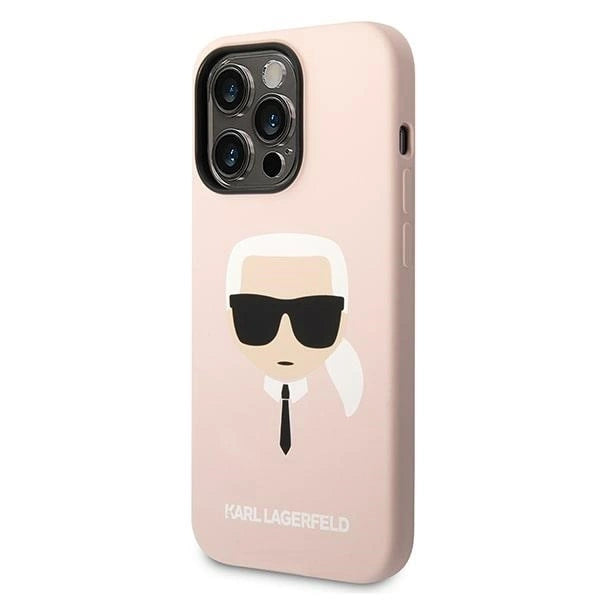 Karl Lagerfeld KLHMP14LSLKHLP iPhone 14 Pro 6.1 "hardcase light pink / light pink Silicone Karl`s Head Magsafe_1