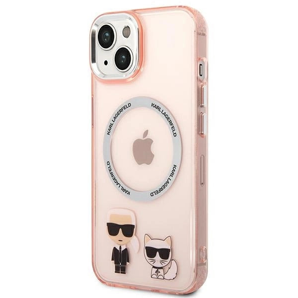 Karl Lagerfeld KLHMP14MHKCP iPhone 14 Plus 6.7 "hardcase pink / pink Karl &amp; Choupette Aluminum Magsafe_1