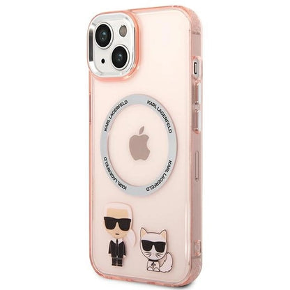 Karl Lagerfeld KLHMP14MHKCP iPhone 14 Plus 6.7 "hardcase pink / pink Karl &amp; Choupette Aluminum Magsafe_1