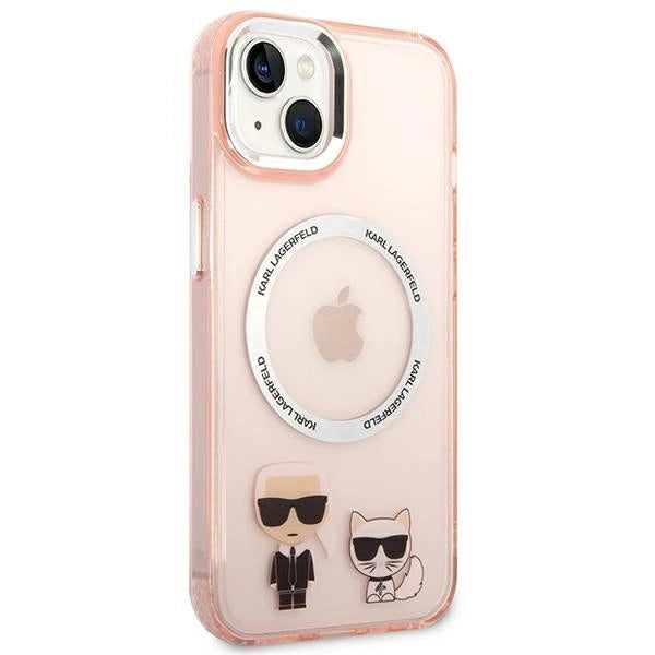 Karl Lagerfeld KLHMP14MHKCP iPhone 14 Plus 6.7 "hardcase pink / pink Karl &amp; Choupette Aluminum Magsafe_3