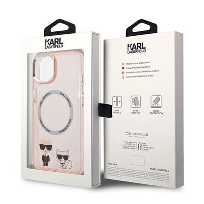 Karl Lagerfeld KLHMP14MHKCP iPhone 14 Plus 6.7 "hardcase pink / pink Karl &amp; Choupette Aluminum Magsafe_7