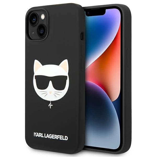 Karl Lagerfeld KLHMP14MSLCHBK iPhone 14 Plus 6.7 "hardcase black / black Silicone Choupette Head Magsafe_0