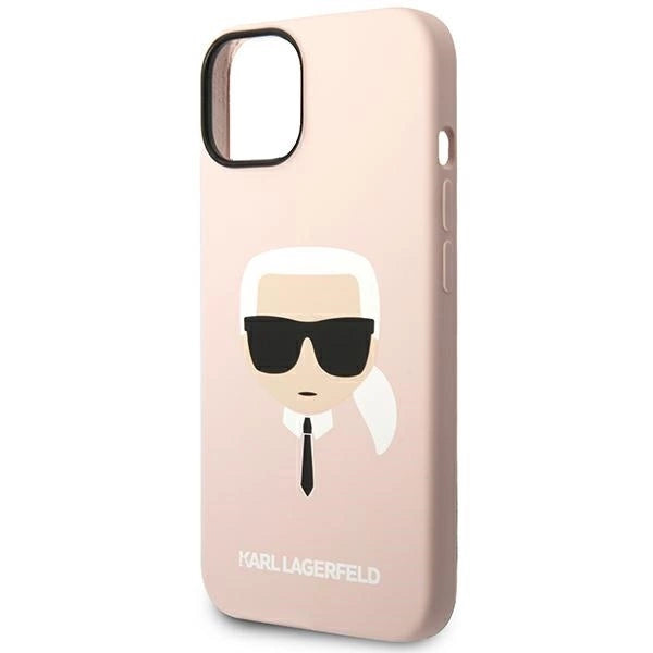 Karl Lagerfeld KLHMP14MSLKHLP iPhone 14 Plus 6,7" hardcase jasnoróżowy/light pink Silicone Karl`s Head Magsafe_5