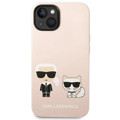 Karl Lagerfeld KLHMP14MSSKCI iPhone 14 Plus 6.7 &quot;hardcase light pink / light pink Silicone Karl &amp; Choupette Magsafe_2