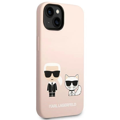 Karl Lagerfeld KLHMP14MSSKCI iPhone 14 Plus 6.7 &quot;hardcase light pink / light pink Silicone Karl &amp; Choupette Magsafe_3
