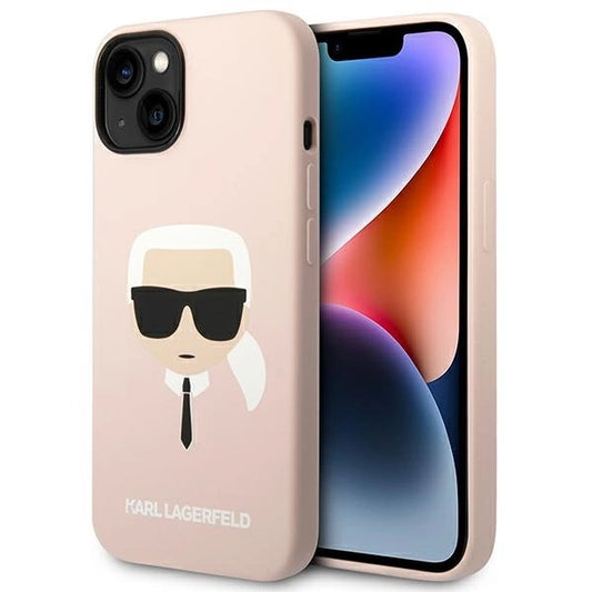 Karl Lagerfeld KLHMP14SSLKHLP iPhone 14 6.1 "hardcase light pink / light pink Silicone Karl`s Head Magsafe_0