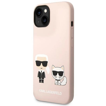 Karl Lagerfeld KLHMP14SSSKCI iPhone 14 6.1 "hardcase light pink / light pink Silicone Karl &amp; Choupette Magsafe_1