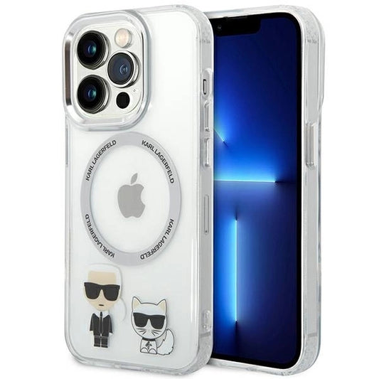 Karl Lagerfeld KLHMP14XHKCT iPhone 14 Pro Max 6.7 &quot;hardcase transparent / transparent Karl &amp; Choupette Aluminum Magsafe_0