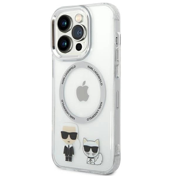 Karl Lagerfeld KLHMP14XHKCT iPhone 14 Pro Max 6.7 &quot;hardcase transparent / transparent Karl &amp; Choupette Aluminum Magsafe_1