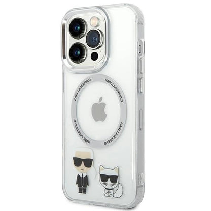 Karl Lagerfeld KLHMP14XHKCT iPhone 14 Pro Max 6.7 &quot;hardcase transparent / transparent Karl &amp; Choupette Aluminum Magsafe_1
