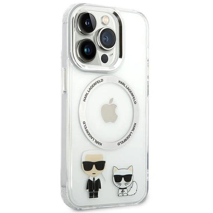 Karl Lagerfeld KLHMP14XHKCT iPhone 14 Pro Max 6.7 &quot;hardcase transparent / transparent Karl &amp; Choupette Aluminum Magsafe_3