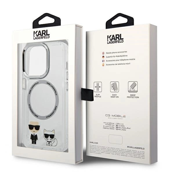 Karl Lagerfeld KLHMP14XHKCT iPhone 14 Pro Max 6.7 &quot;hardcase transparent / transparent Karl &amp; Choupette Aluminum Magsafe_7