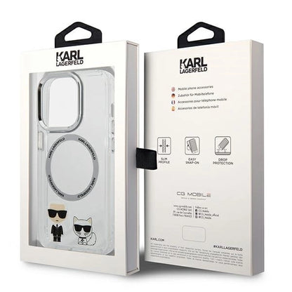 Karl Lagerfeld KLHMP14XHKCT iPhone 14 Pro Max 6.7 &quot;hardcase transparent / transparent Karl &amp; Choupette Aluminum Magsafe_7