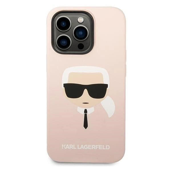 Karl Lagerfeld KLHMP14XSLKHLP iPhone 14 Pro Max 6.7 &quot;hardcase light pink / light pink Silicone Karl`s Head Magsafe_2