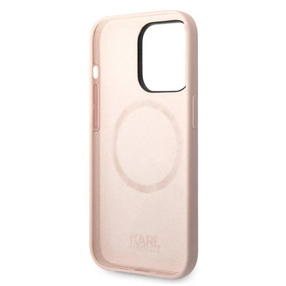 Karl Lagerfeld KLHMP14XSLKHLP iPhone 14 Pro Max 6.7 &quot;hardcase light pink / light pink Silicone Karl`s Head Magsafe_6