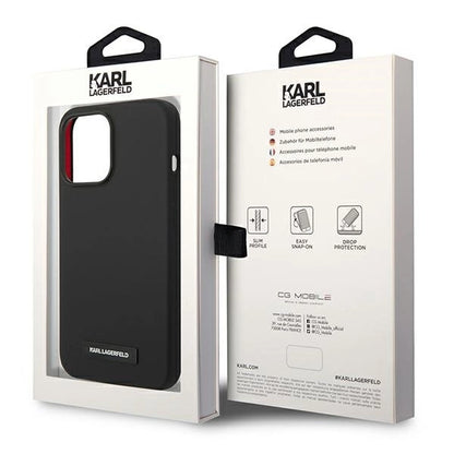 Karl Lagerfeld KLHMP14XSLMP1K iPhone 14 Pro Max 6,7" hardcase czarny/black Silicone Plaque Magsafe_7