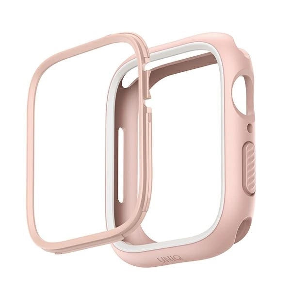 Uniq Moduo case for Apple Watch 4/5/6/7/8/SE/SE2 44/45mm - pink and white_1