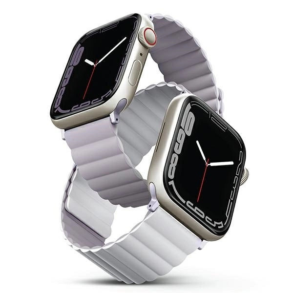 Uniq Revix strap for Apple Watch 1/2/3/4/5/6/7/8/SE/SE2 38/40/41mm - lilac and white_0