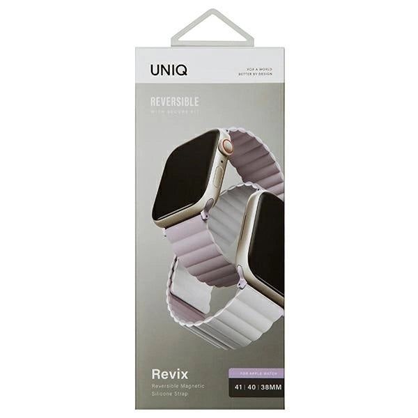 Uniq Revix strap for Apple Watch 1/2/3/4/5/6/7/8/SE/SE2 38/40/41mm - lilac and white_9