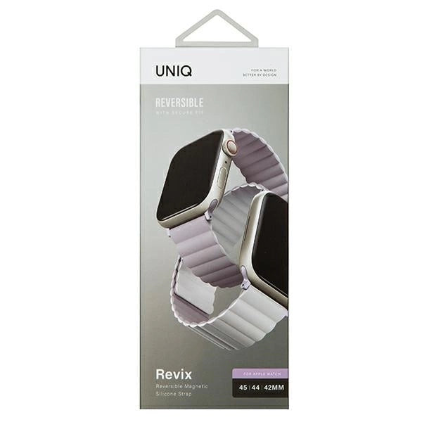 Uniq Revix strap for Apple Watch 1/2/3/4/5/6/7/8/SE/SE2/Ultra 42/44/45/49mm - lilac-white_9