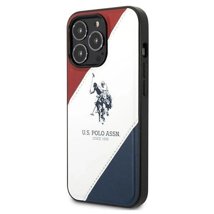 US Polo USHCP14LPSO3 iPhone 14 Pro 6.1" white/white Tricolor Embossed_1