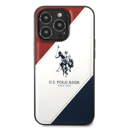 US Polo USHCP14LPSO3 iPhone 14 Pro 6.1" white/white Tricolor Embossed_2