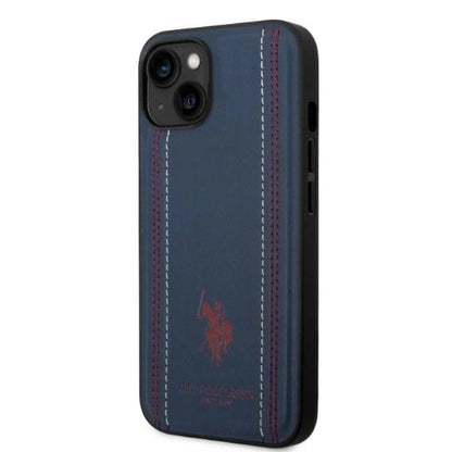 US Polo USHCP14MPFAV iPhone 14 Plus 6.7" navy/navy blue Leather Stitch_1