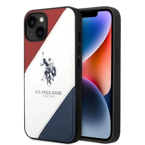 US Polo USHCP14MPSO3 iPhone 14 Plus 6.7" white/white Tricolor Embossed_0