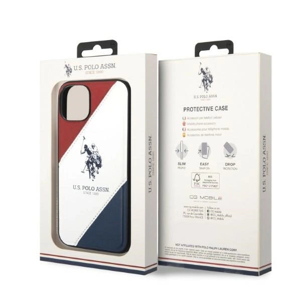 US Polo USHCP14MPSO3 iPhone 14 Plus 6.7" white/white Tricolor Embossed_6