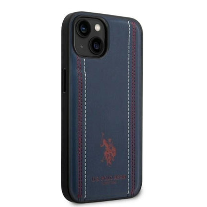 US Polo USHCP14SPFAV iPhone 14 6.1&quot; navy blue/navy blue Leather Stitch_3