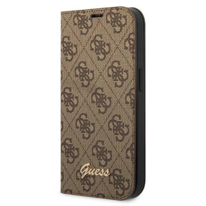 Guess GUBKP14XHG4SHW iPhone 14 Pro Max 6.7 "brown / brown book 4G Vintage Gold Logo_0