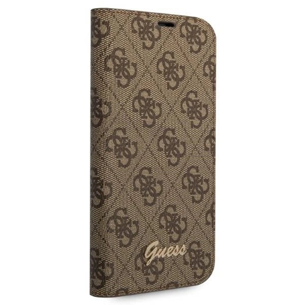 Guess GUBKP14XHG4SHW iPhone 14 Pro Max 6.7 "brown / brown book 4G Vintage Gold Logo_4
