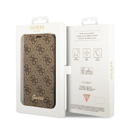 Guess GUBKP14XHG4SHW iPhone 14 Pro Max 6.7 "brown / brown book 4G Vintage Gold Logo_6
