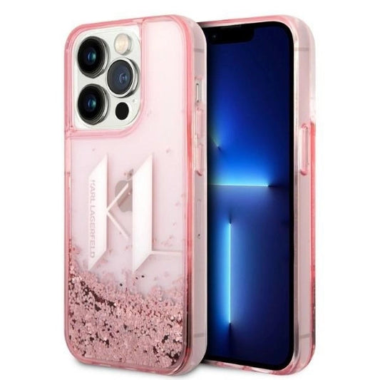 Karl Lagerfeld KLHCP14LLBKLCP iPhone 14 Pro 6.1 "pink / pink hardcase Liquid Glitter Big KL_0