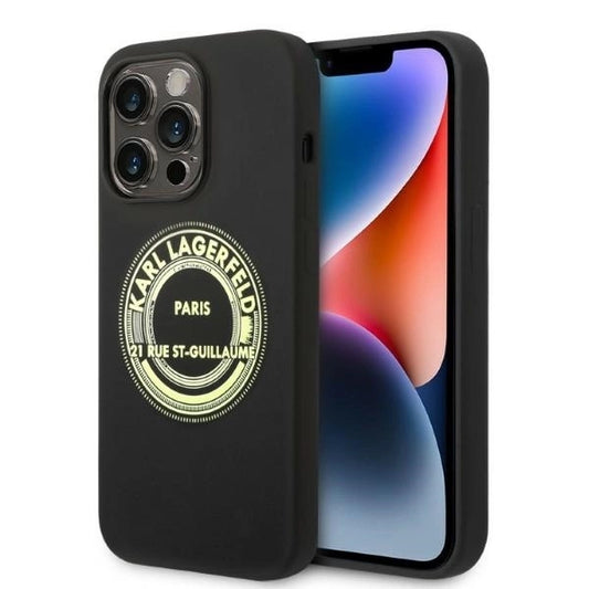 Karl Lagerfeld Silicone RSG case for iPhone 14 Pro - black_0