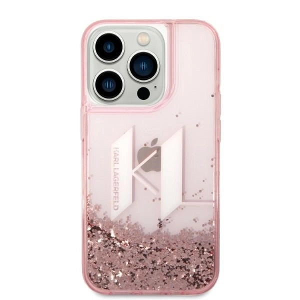 Karl Lagerfeld KLHCP14XLBKLCP iPhone 14 Pro Max 6.7 "pink / pink hardcase Liquid Glitter Big KL_2
