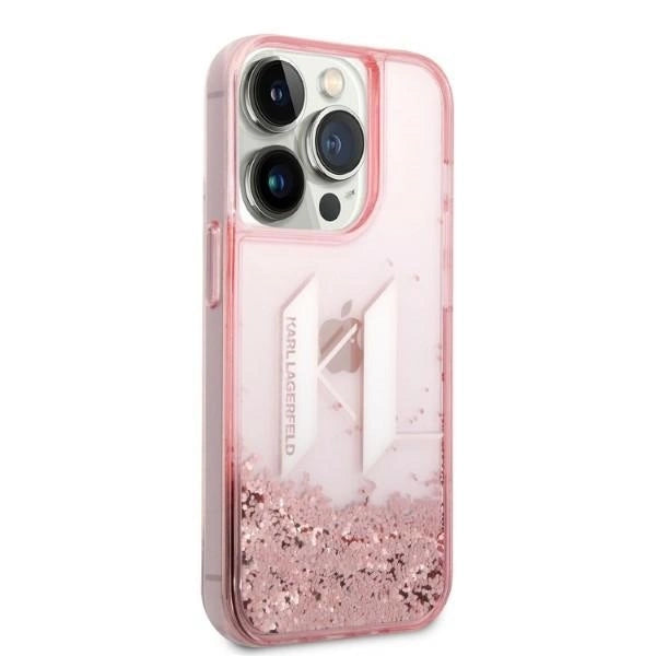 Karl Lagerfeld KLHCP14XLBKLCP iPhone 14 Pro Max 6.7 "pink / pink hardcase Liquid Glitter Big KL_3