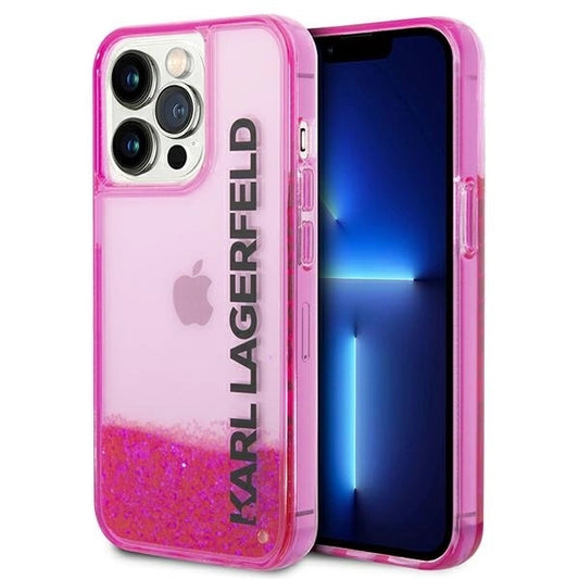 Karl Lagerfeld KLHCP14XLCKVF iPhone 14 Pro Max 6.7 &quot;pink / pink hardcase Liquid Glitter Elong_0